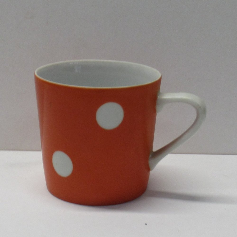 Lipper and Mann L&M Orange White Polka Dot Replacement Cup